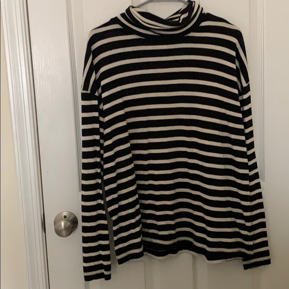 JCrew cowl neck stripe shirt!